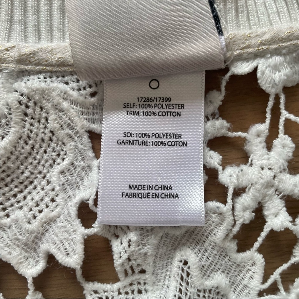 Anthropologie Dolan White Lace Blouse - Picture 7 of 11
